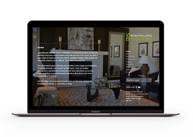 Benjamin James Flooring website by Harrison Mann